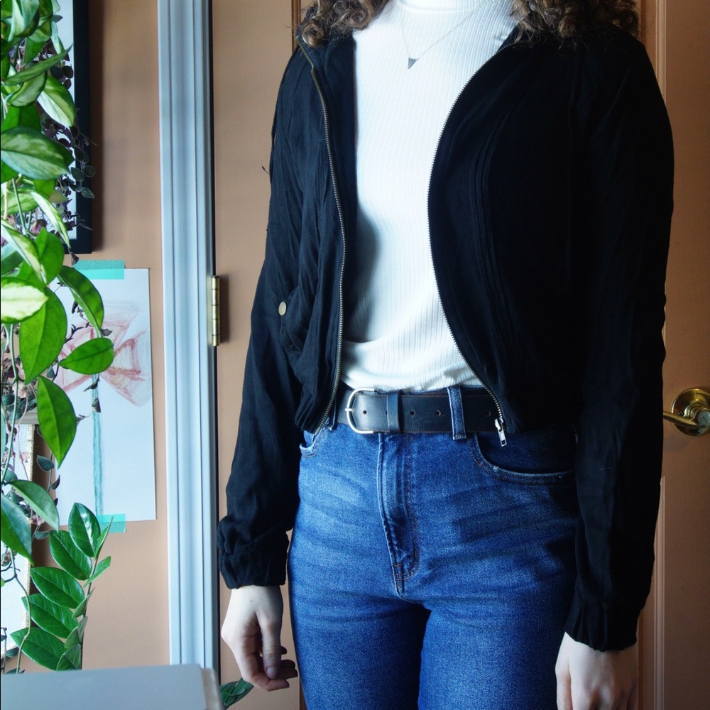Black cardigan coat